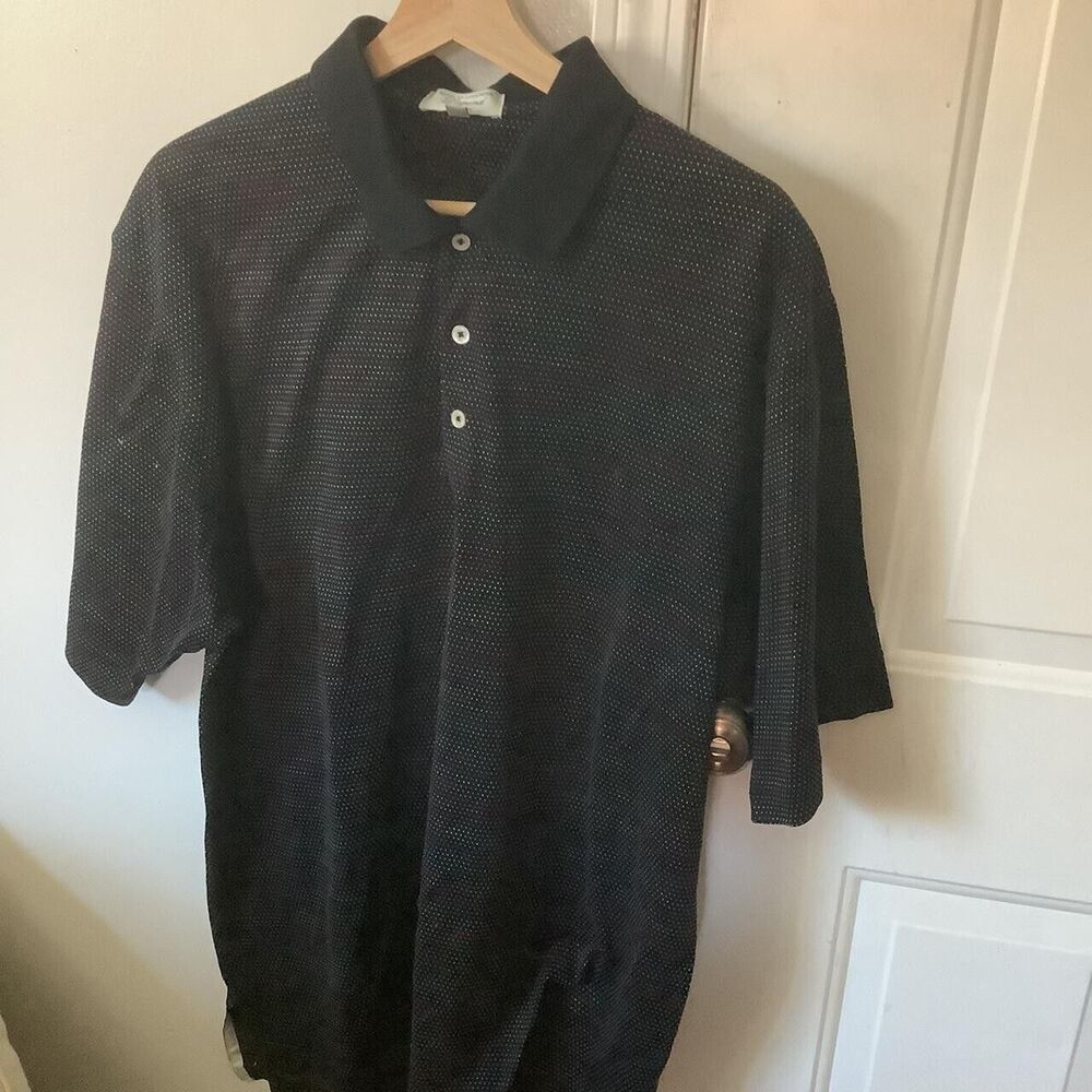 Micro polka dot rainbow color polo house of carrington legend size large